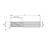 Solid Carbide End Mills •   Roughers • Series 4976 • Chamfer • Metric - Big-tools Industrial Supply Tools for Metal Cutting